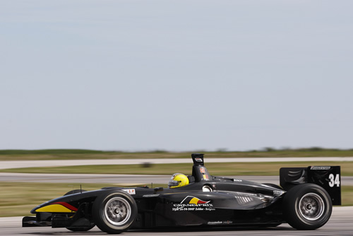 Jan Heylen met zijn Belgian Champcar Grand Prix gesponsorde Panoz